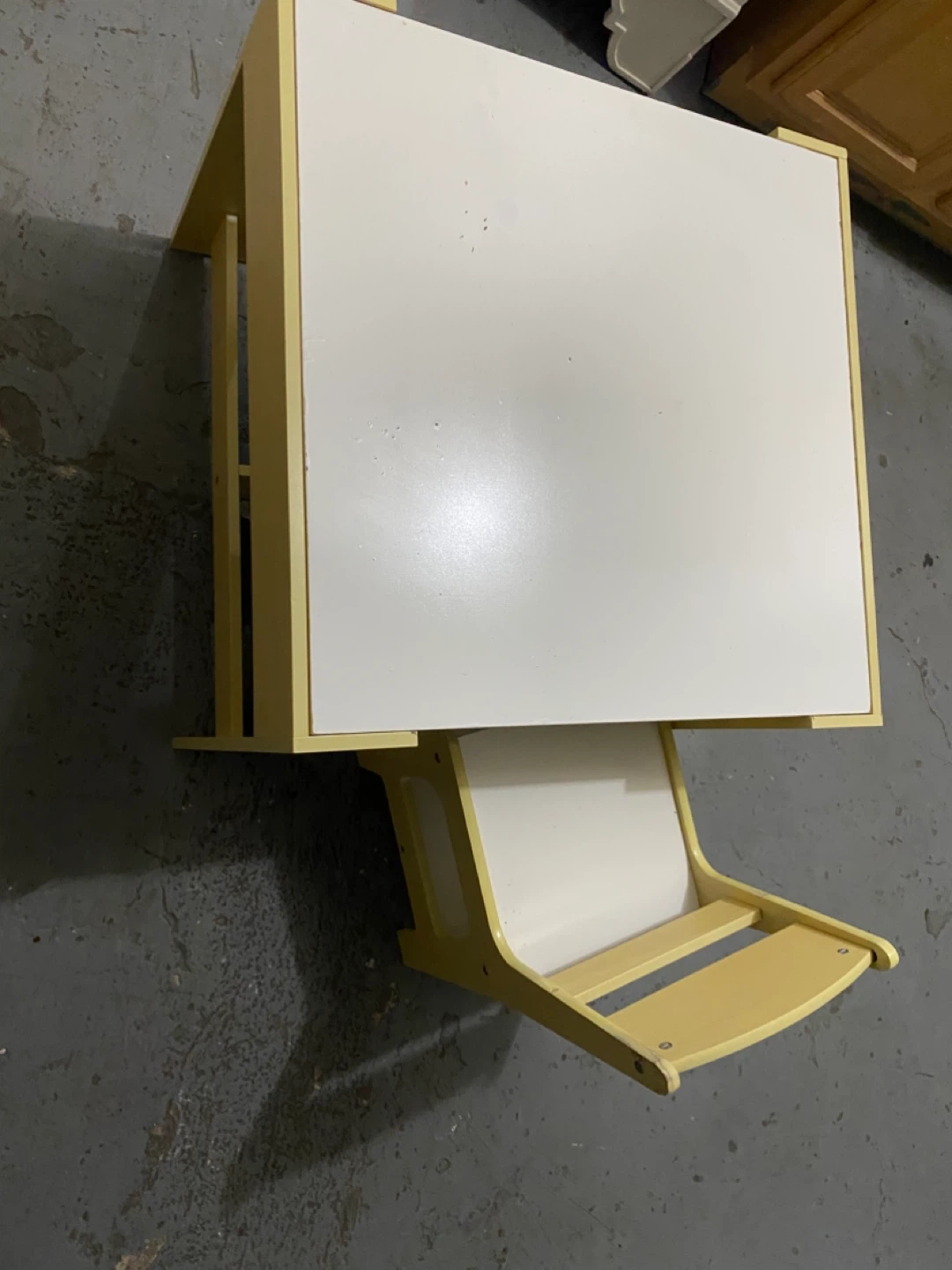 Yellow and White Kids Table and Chair Set - photo 3