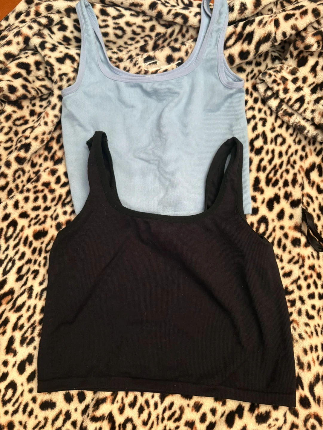 Blue and Black Tank Tops
