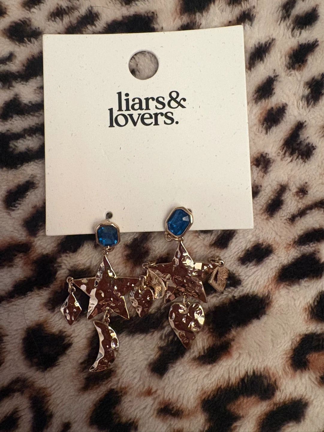 Liar & Lovers Star, Moon & Heart Dangle Earrings