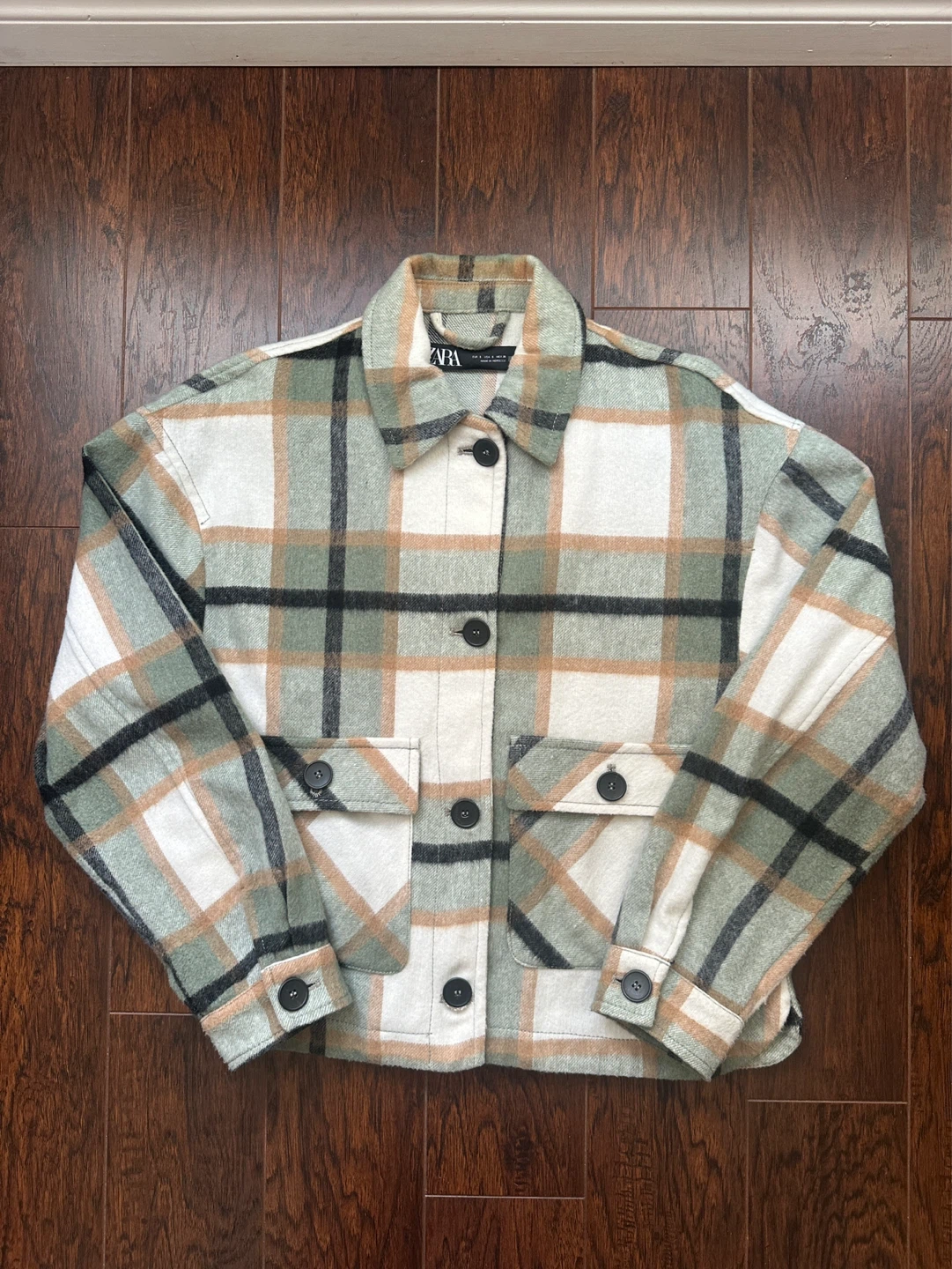 Zara Plaid Shacket Jacket