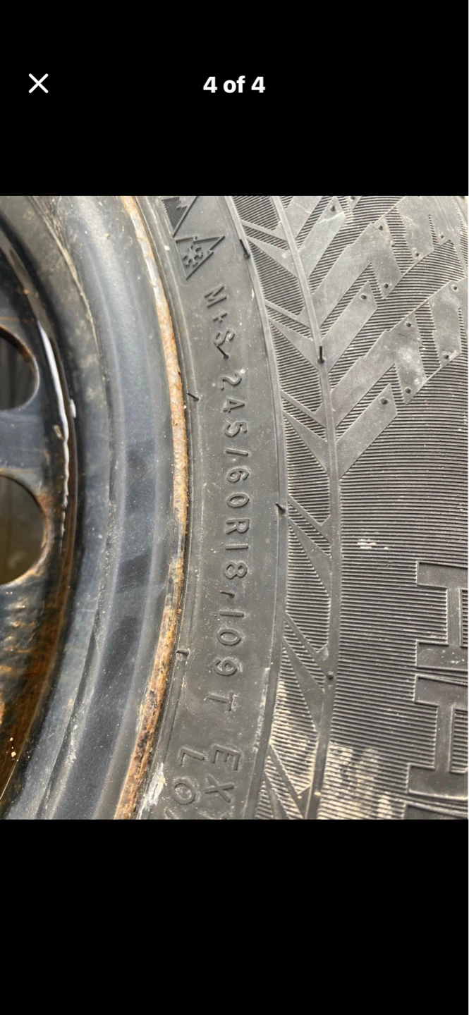 Used Winter Tire with Rim - 245/60R18