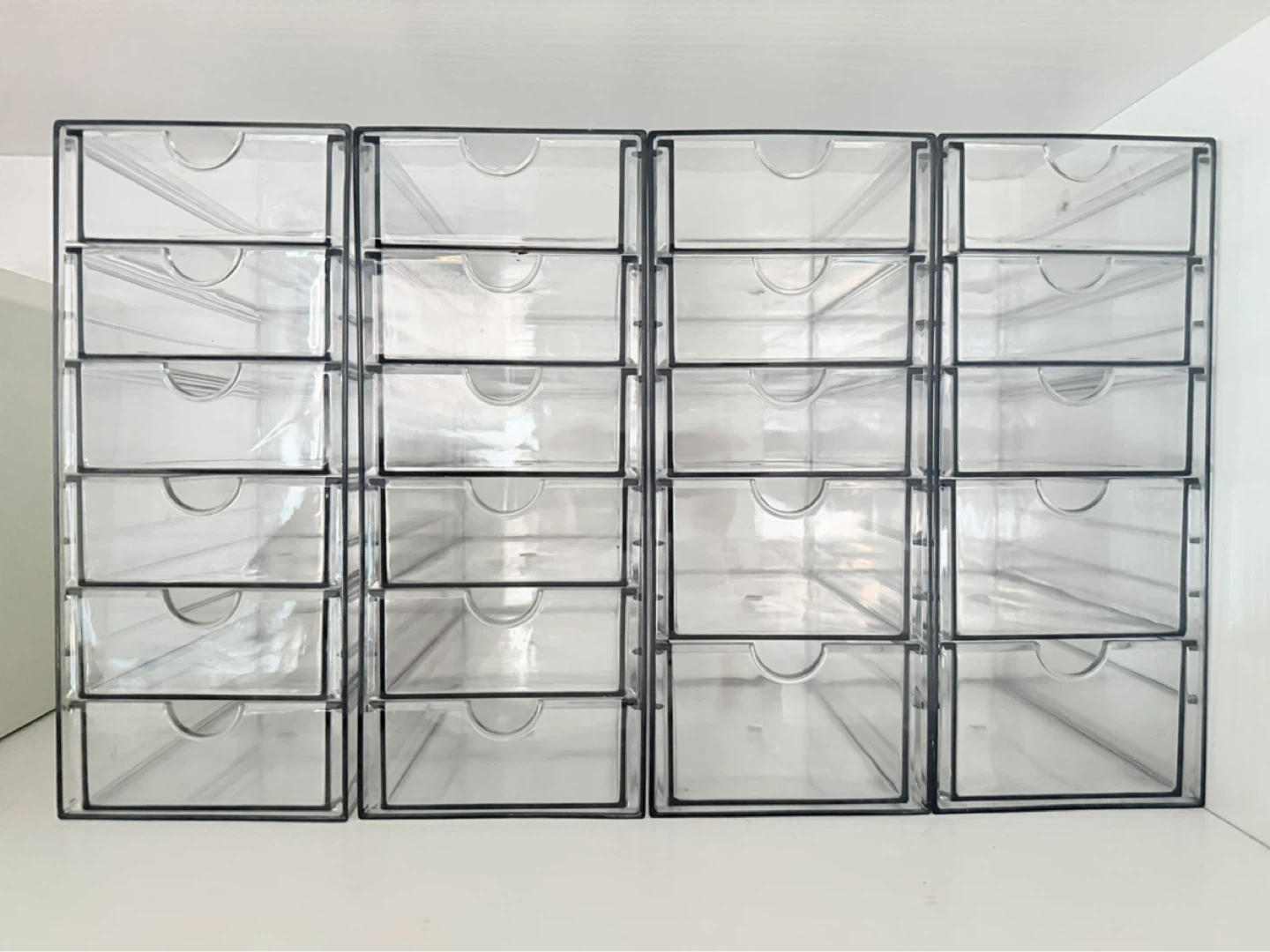 Clear Plastic Drawer Organizer Set
