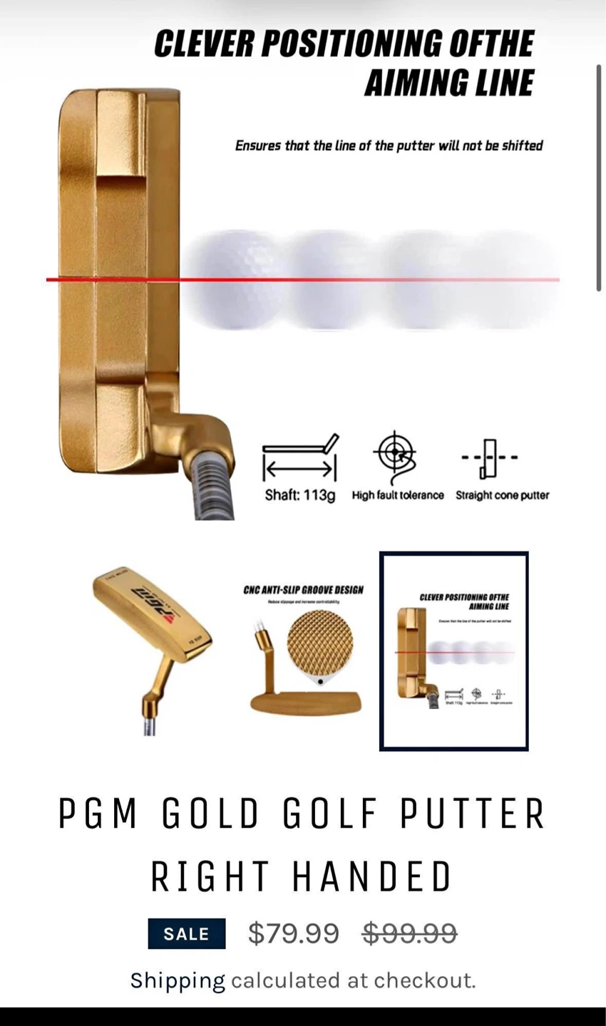 PGM Gold Golf Putter