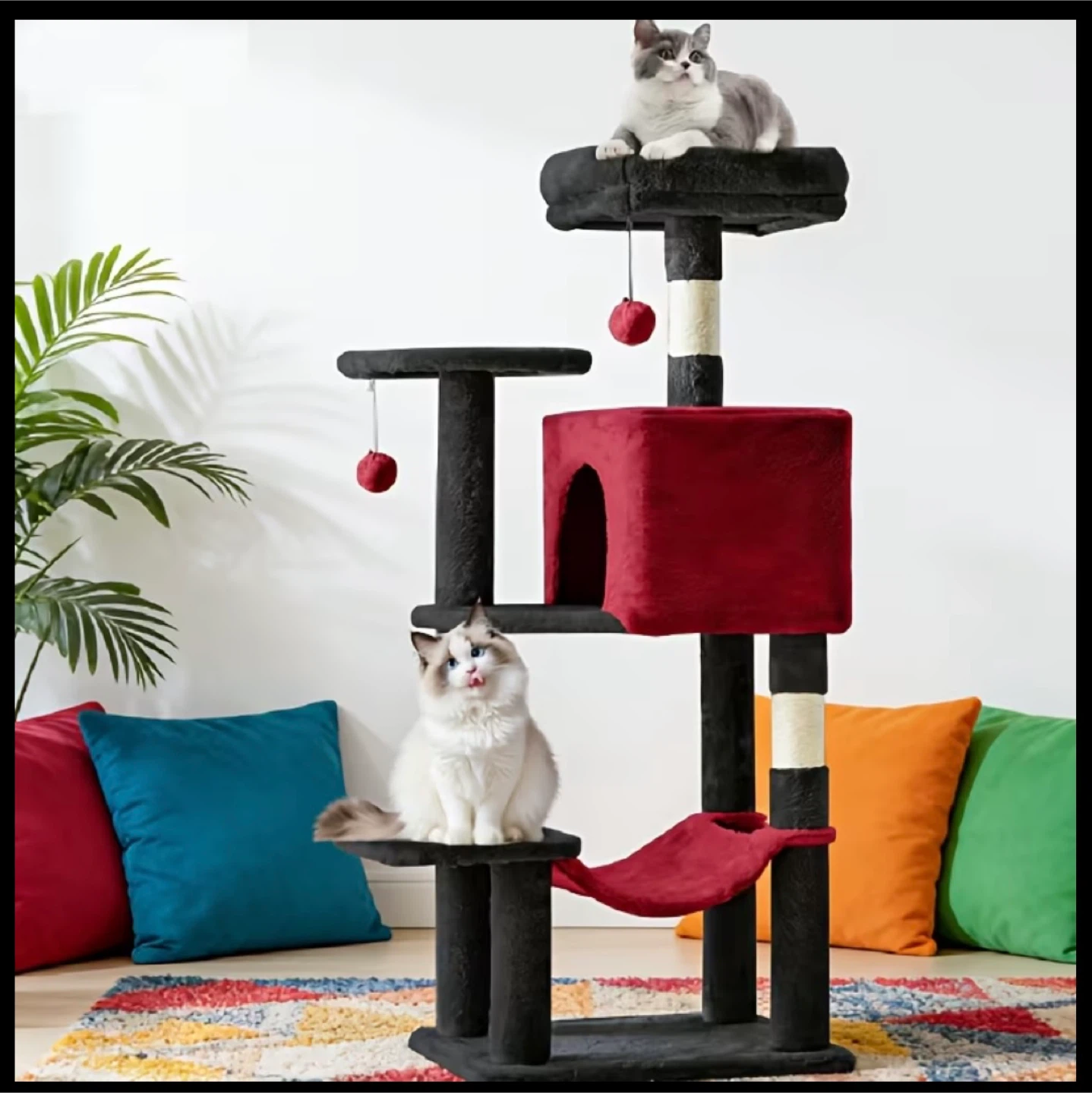 Brand New Multi-Level Cat Tree with Hammock and Condo