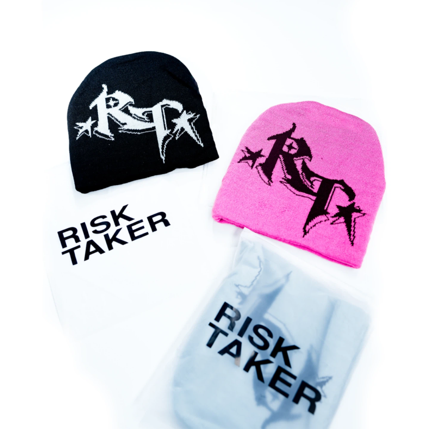 RiskTaker Beanies (Black & Pink)
