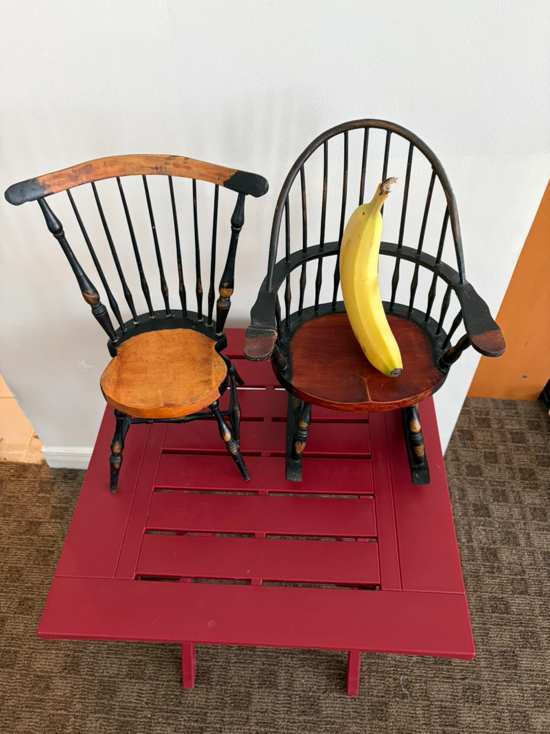 Vintage Miniature Windsor Style Chairs Set - photo 3