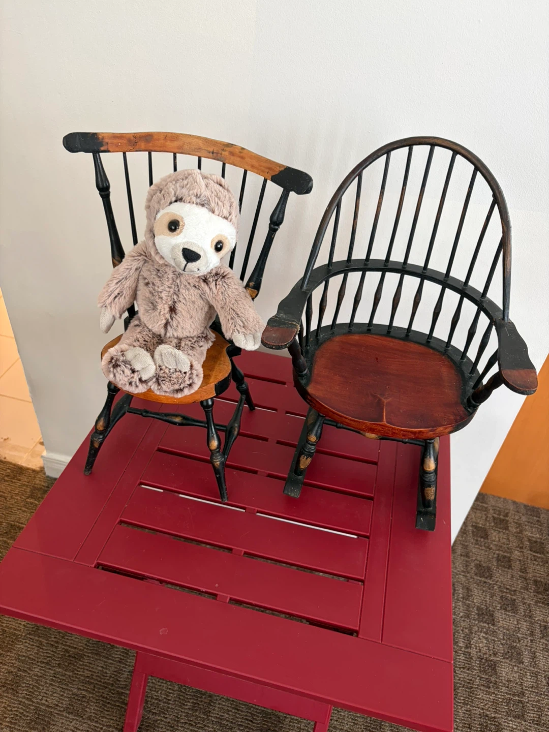Vintage Miniature Windsor Style Chairs Set - photo 2