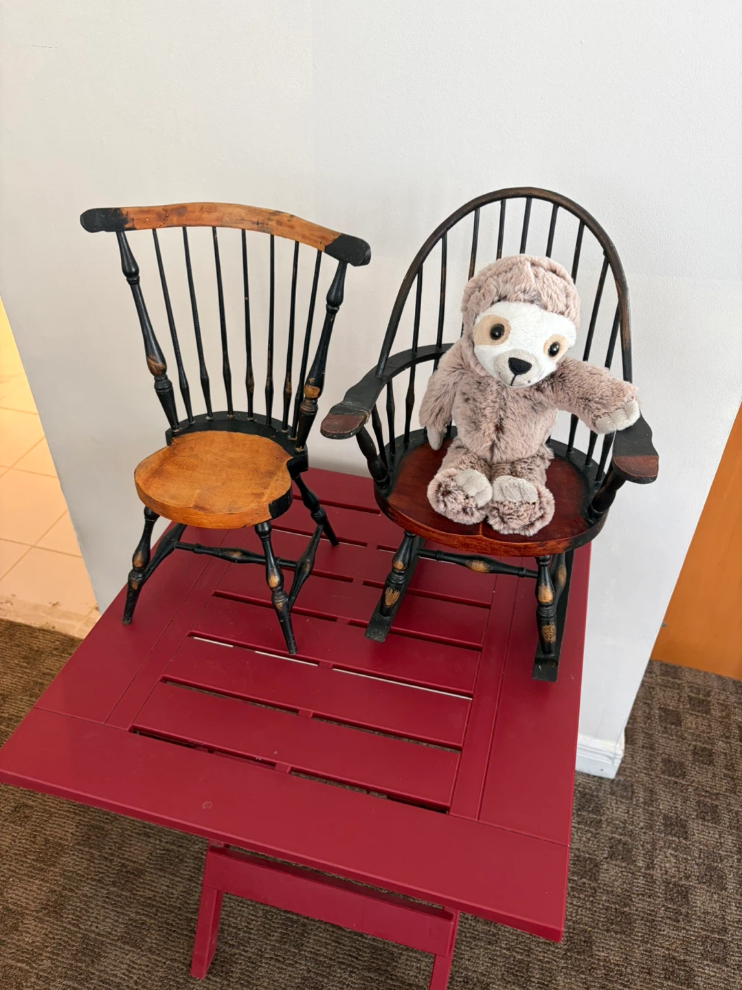 Vintage Miniature Windsor Style Chairs Set