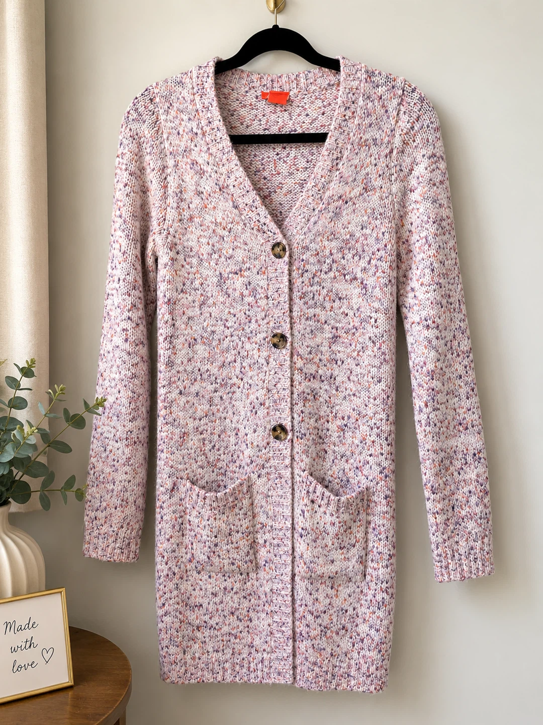 Multicoloured Longline Cardigan