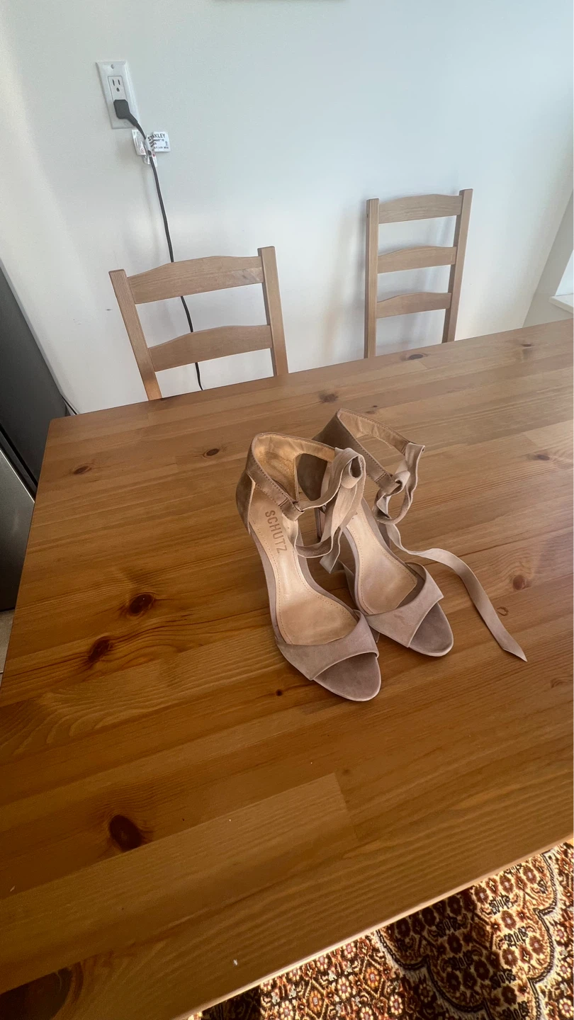 Schutz Suede Lace-Up Heels Size 7B - photo 2