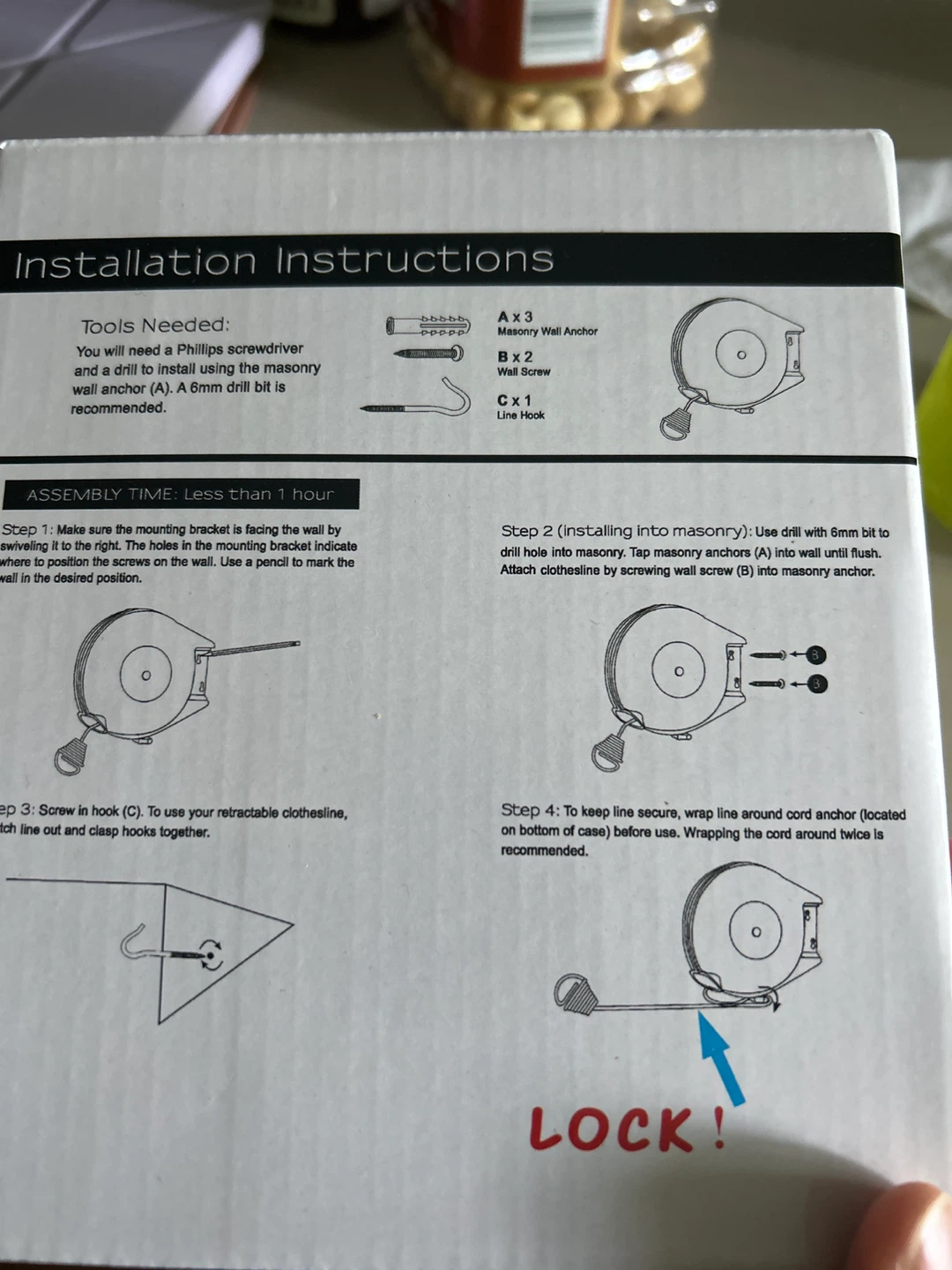 Outdoor Retractable Clothesline - 40ft - photo 3