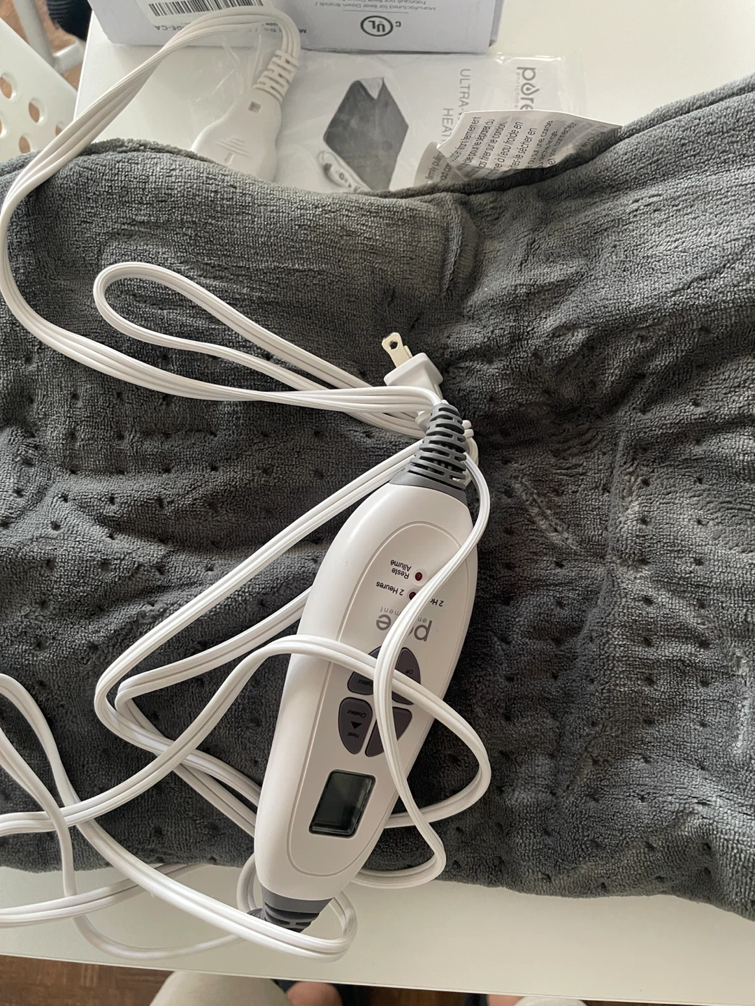 Heating Pad XXL Size & 6 Heat Settings - Grey - photo 2