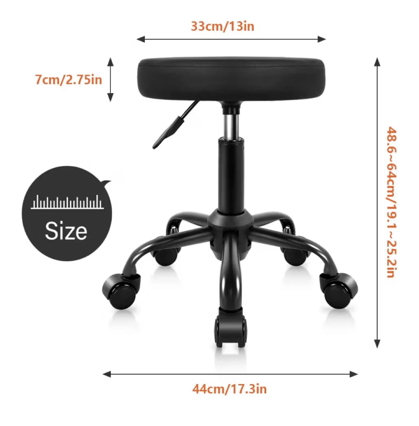 Adjustable Rolling Stool - photo 4