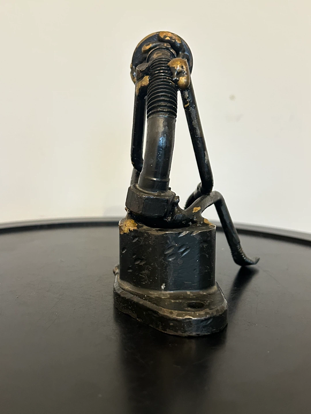 Scrap Metal “The Thinker” Sculpture – Steampunk  Art - photo 4