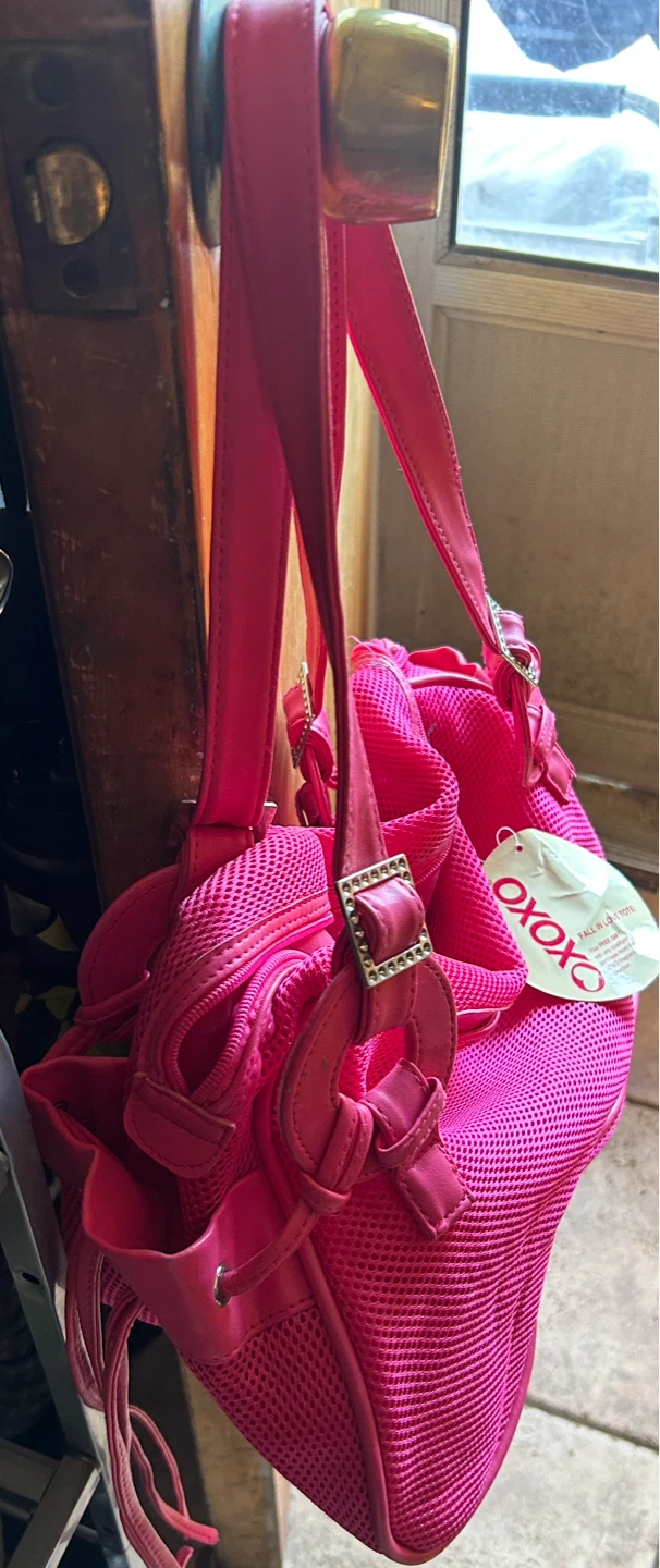 XOXO Pink Mesh Fall In Love Tote Handbag - photo 5