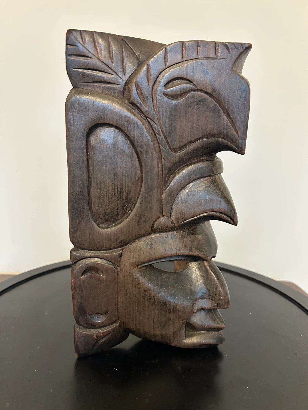 Vintage Hand-Carved Wooden Mask