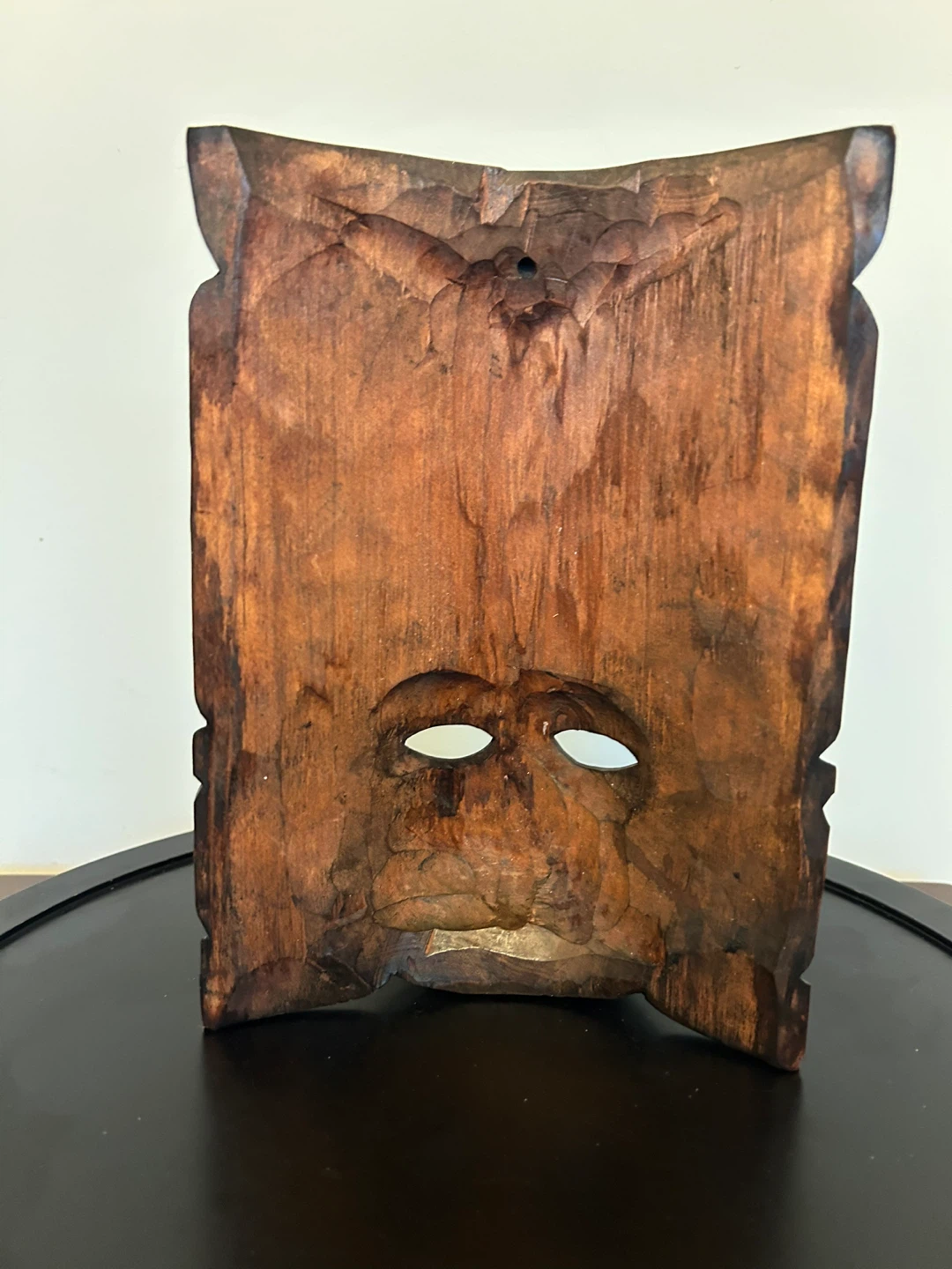Vintage Hand-Carved Wooden Mask - photo 5