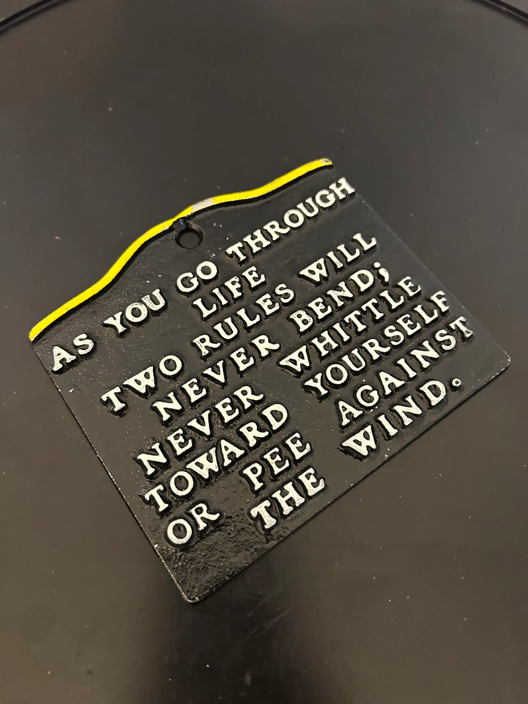Vintage Cast Metal Humorous Wall Plaque - photo 5