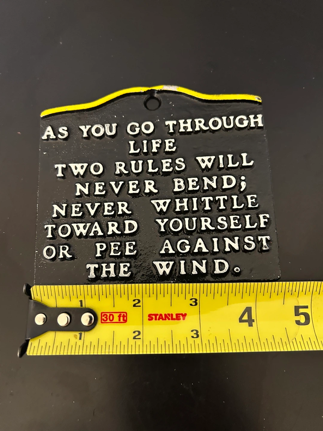 Vintage Cast Metal Humorous Wall Plaque - photo 3