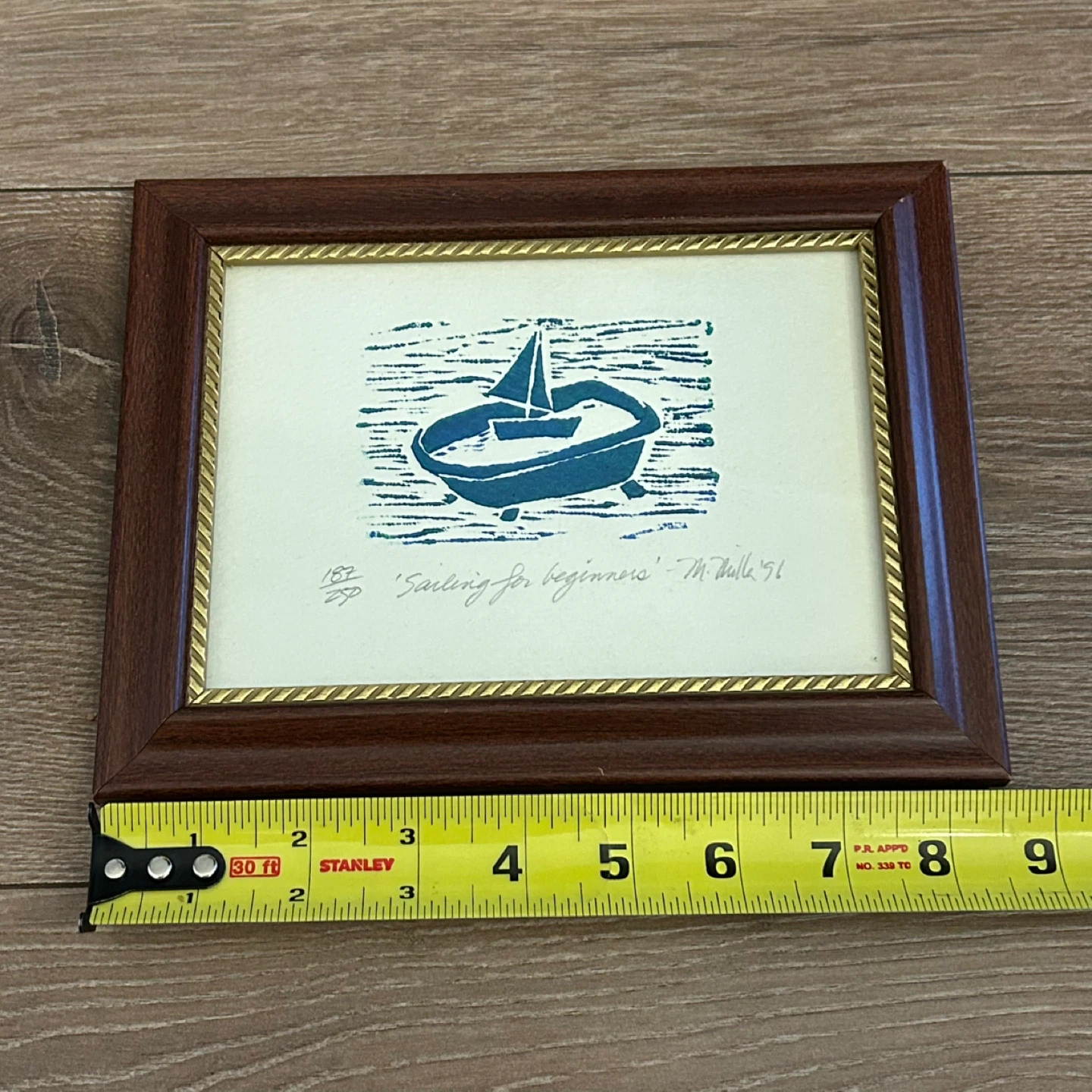 “Sailing for Beginners” Limited Edition Linocut Print(1996) - photo 2