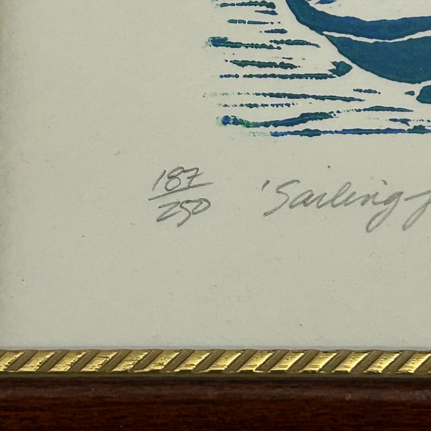 “Sailing for Beginners” Limited Edition Linocut Print(1996) - photo 4