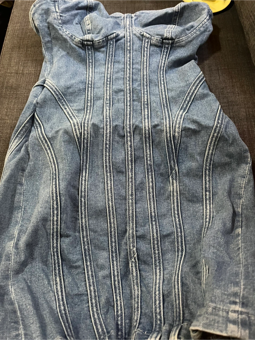 Guess Denim Strapless Dress - photo 3