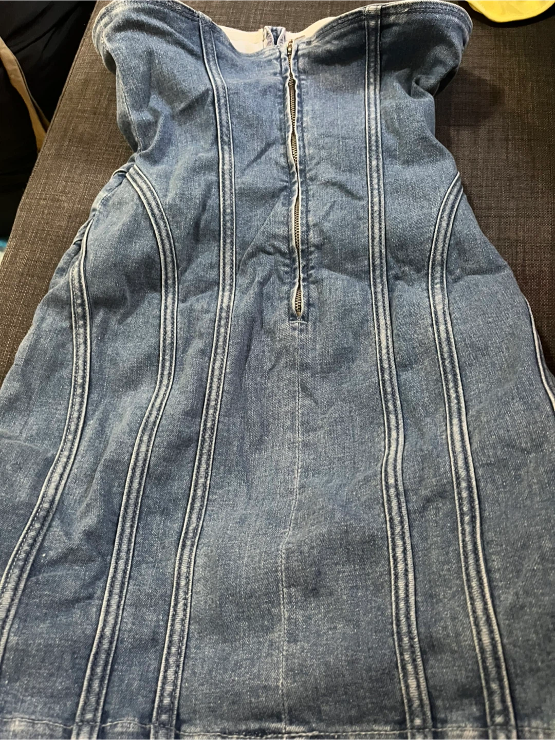 Guess Denim Strapless Dress - photo 2