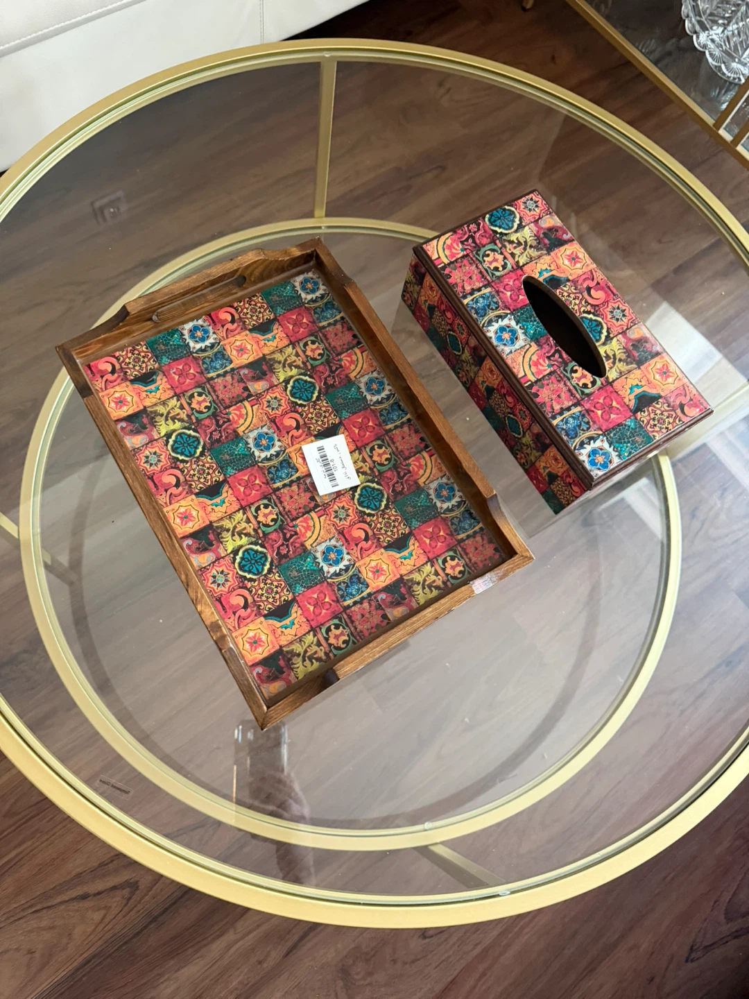 Decorative Tray and Tissue Box Set