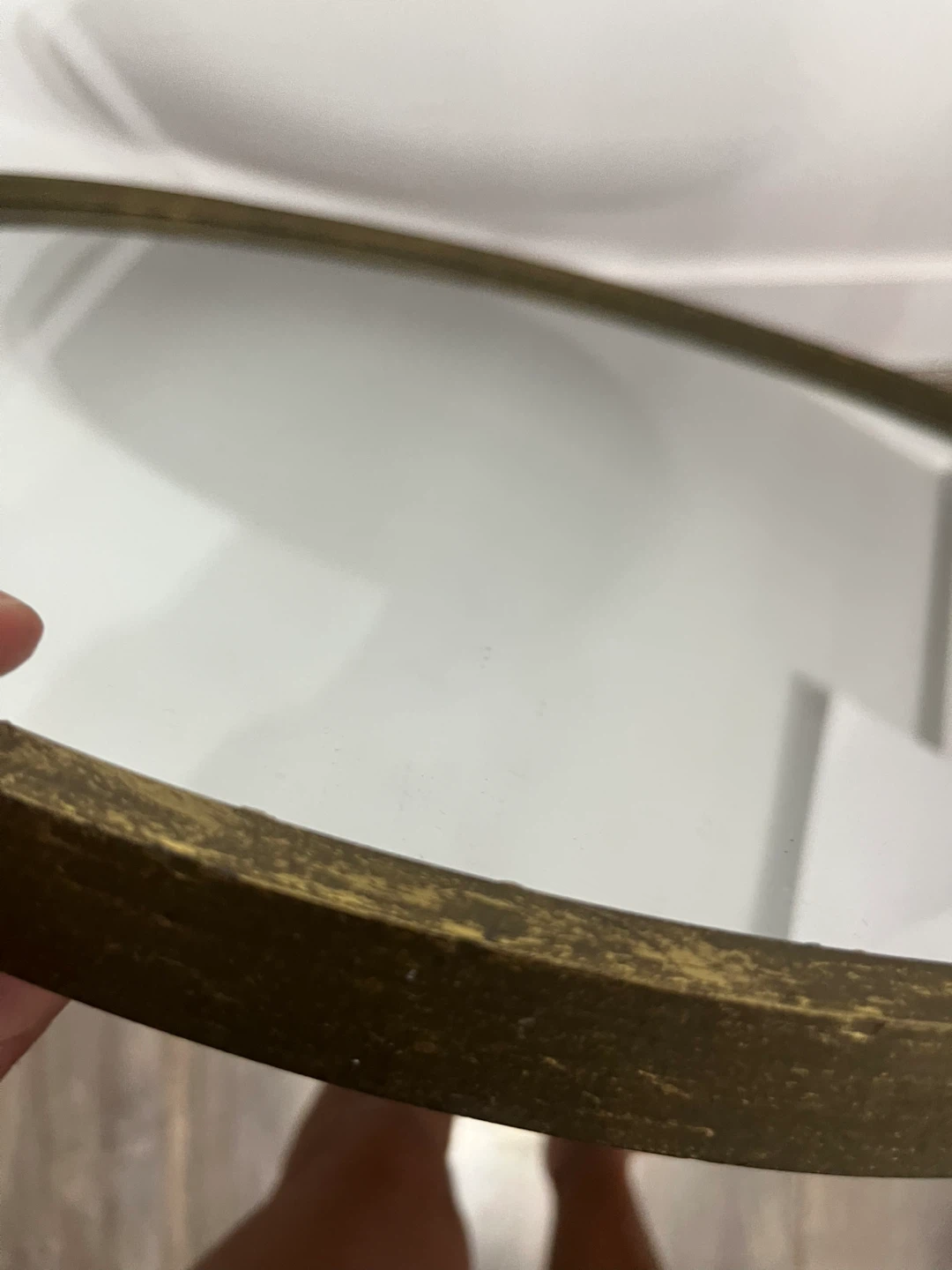 round  Wall Mirror with Brass Frame - photo 3
