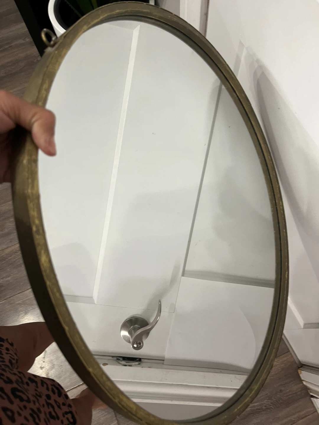 round  Wall Mirror with Brass Frame - photo 4