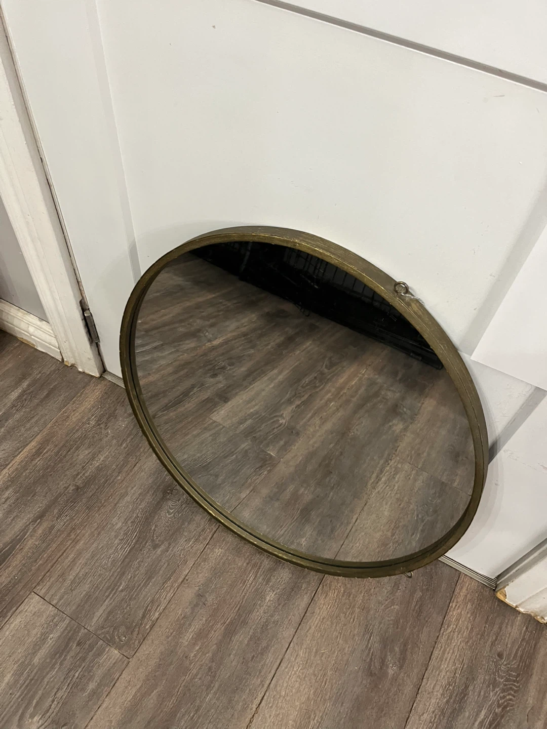 round  Wall Mirror with Brass Frame - photo 2