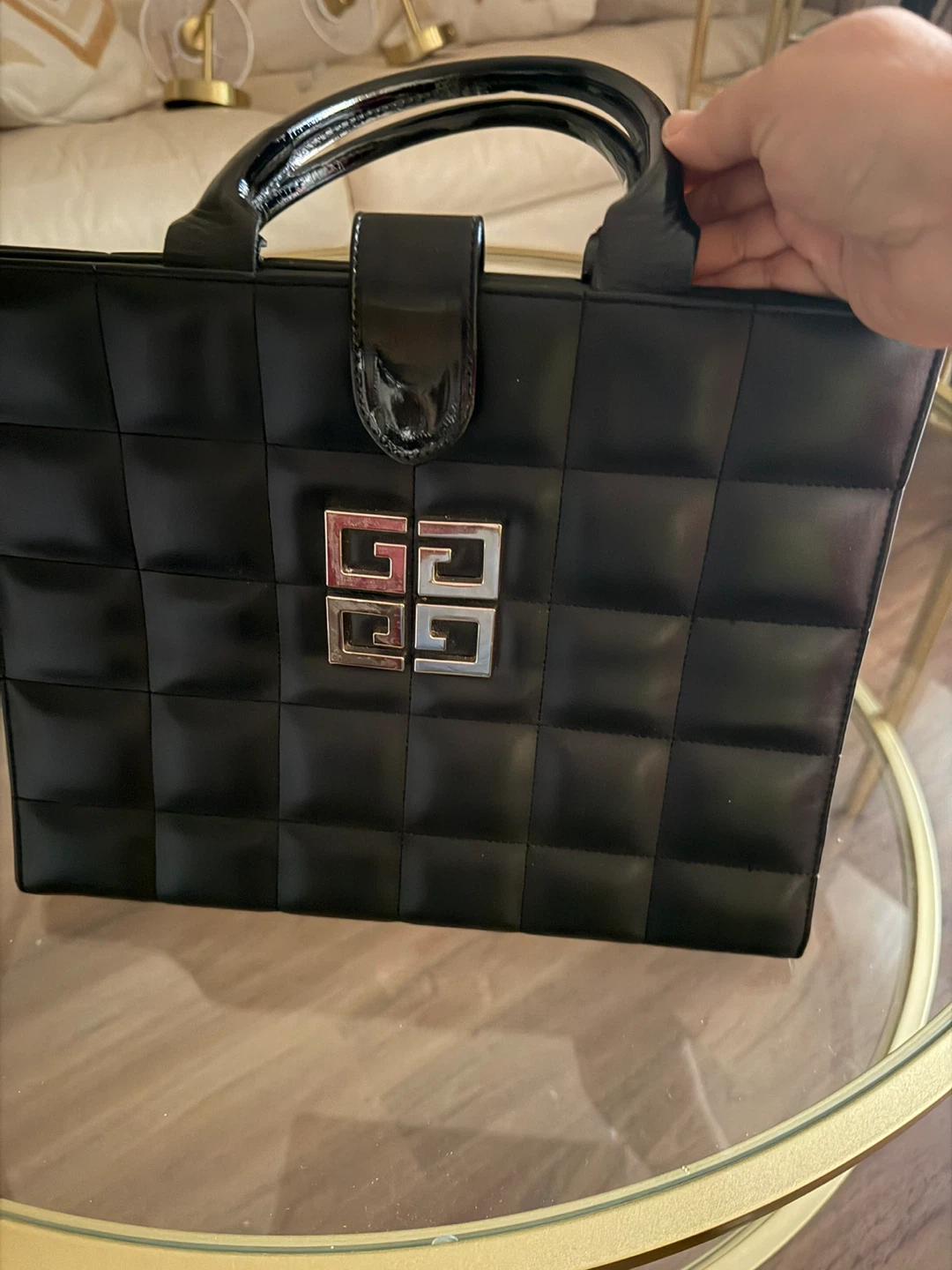 Black Quilted Handbag