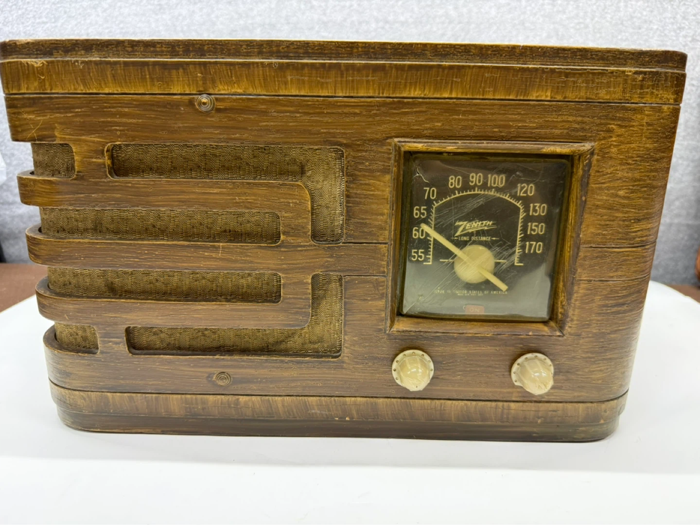 Vintage Zenith 4A04 Radio Wood Tabletop Radio Untested As Is - photo 2