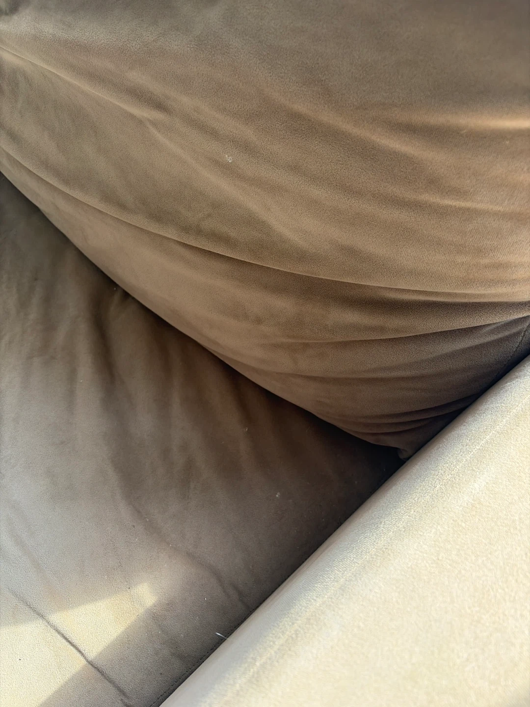 Beige Velvet Sofa - photo 3