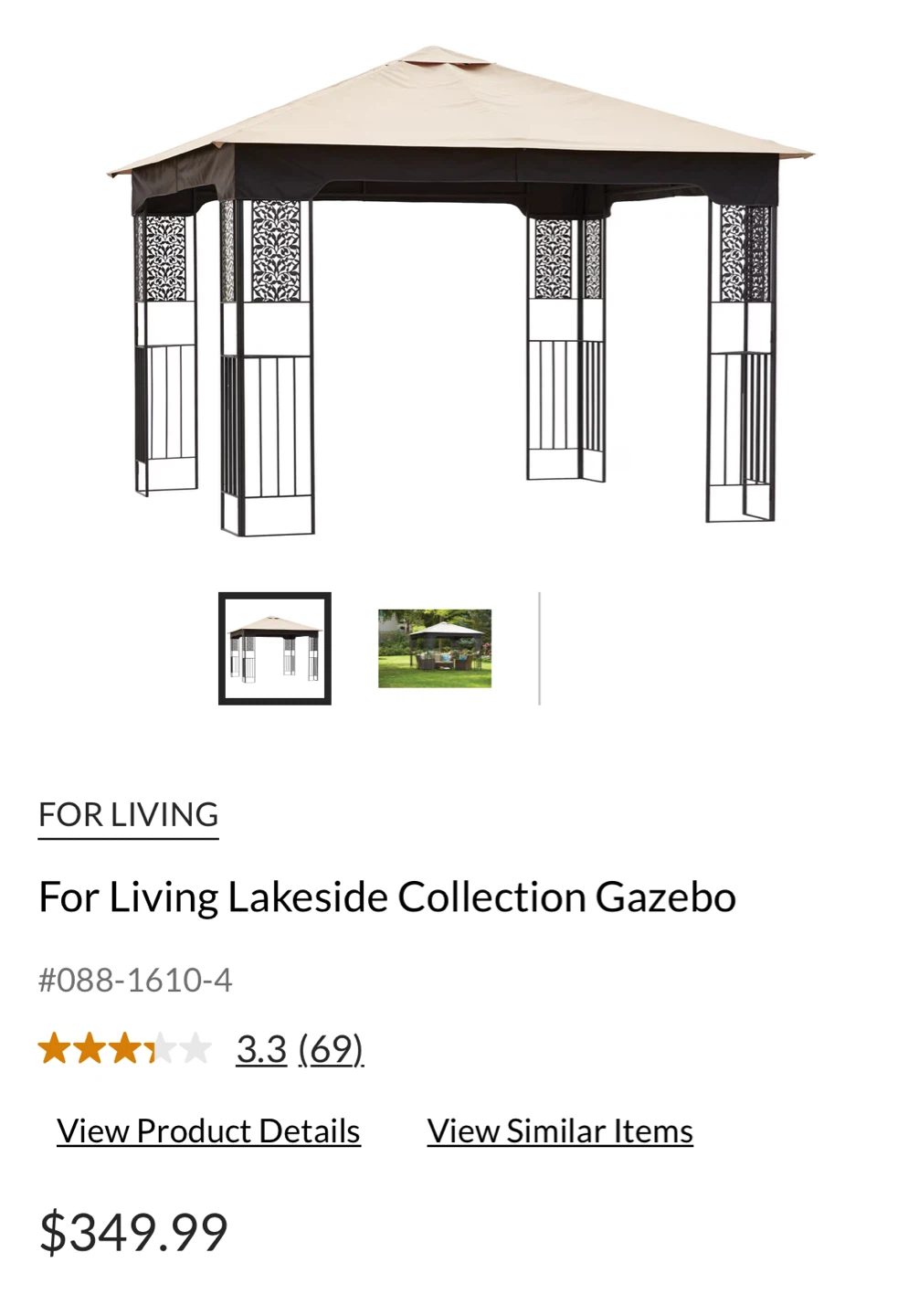 BRAND NEW For Living Lakeside Garden Canopy - photo 2