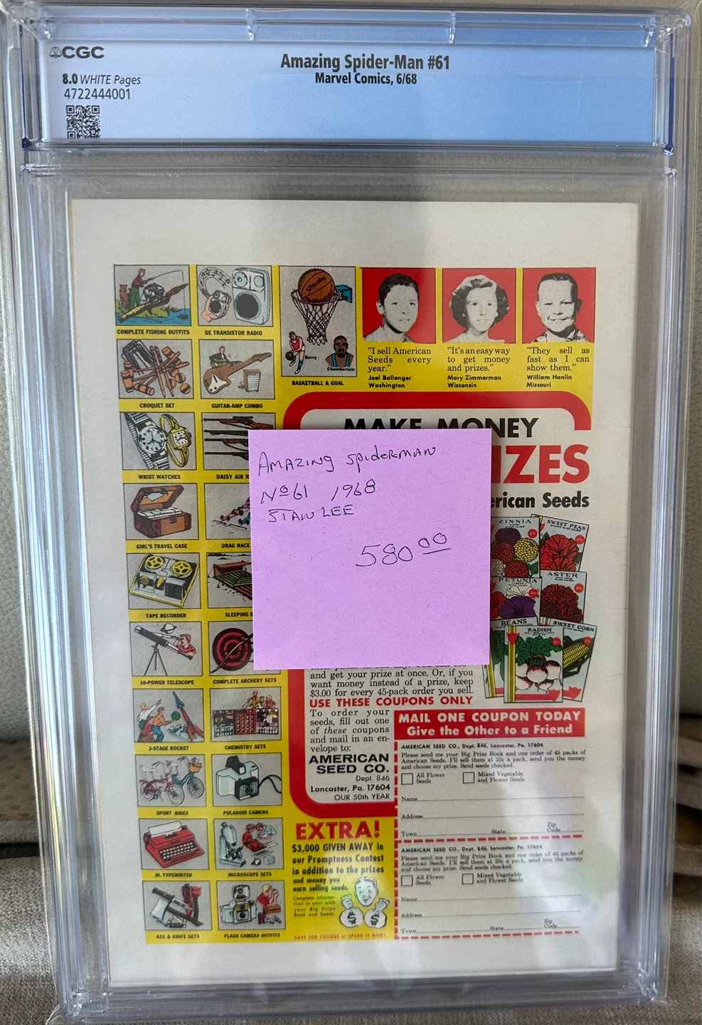 Amazing Spider-Man #61 CGC Graded Comic Book - photo 2
