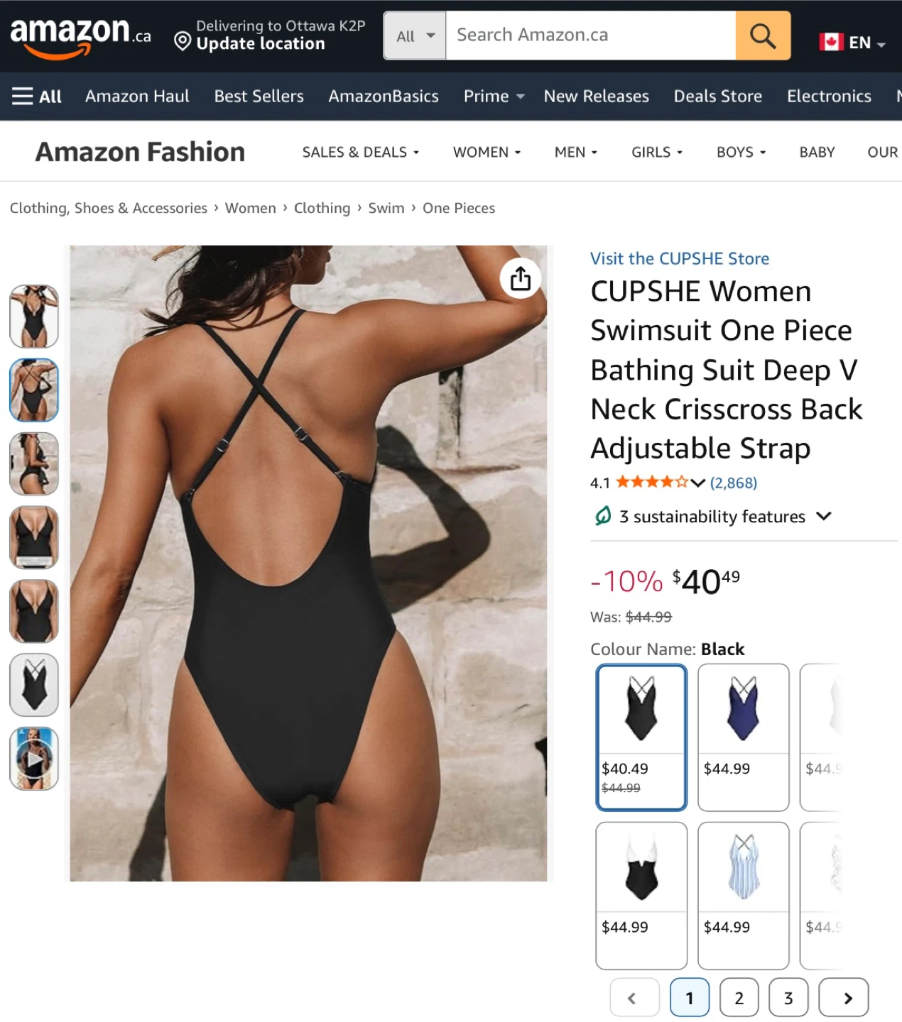 NWT Women's Black One Piece swim suit L - photo 3