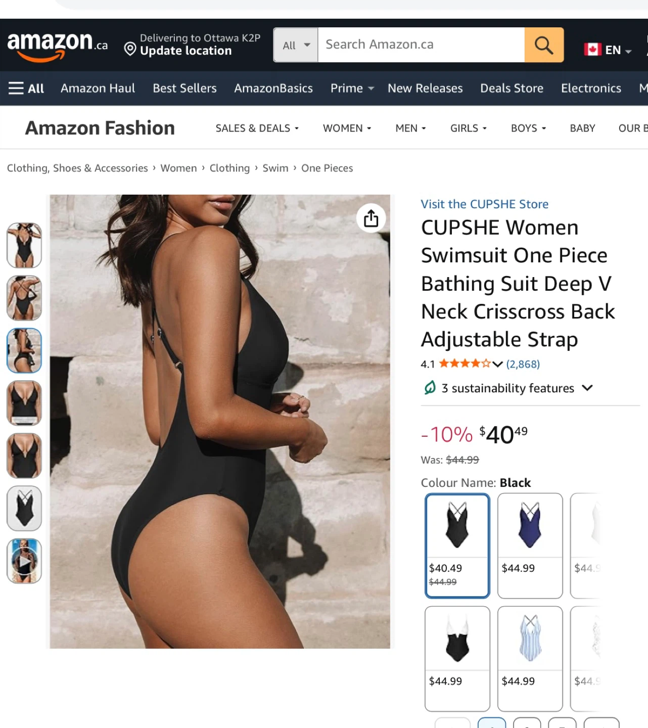 NWT Women's Black One Piece swim suit L - photo 4