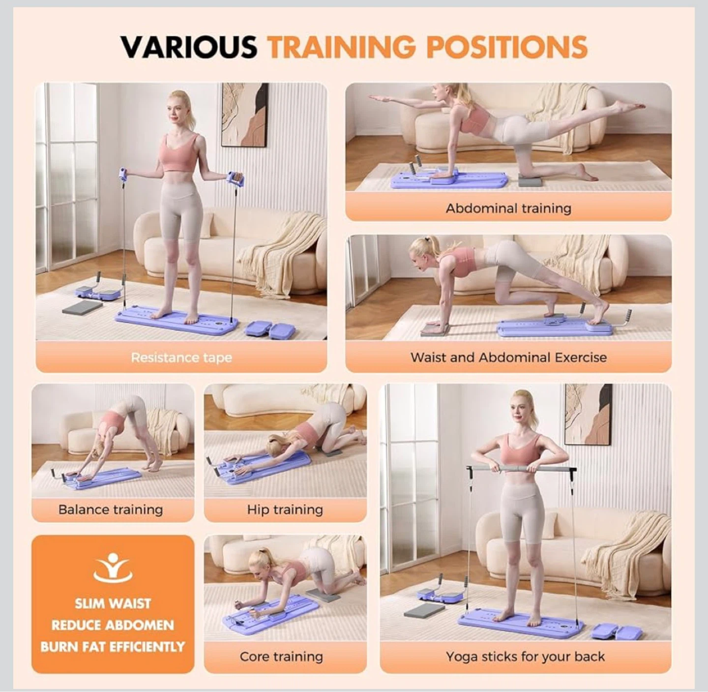 Home Fitness Equipment Resistance Band & Yoga Stick Set - photo 2