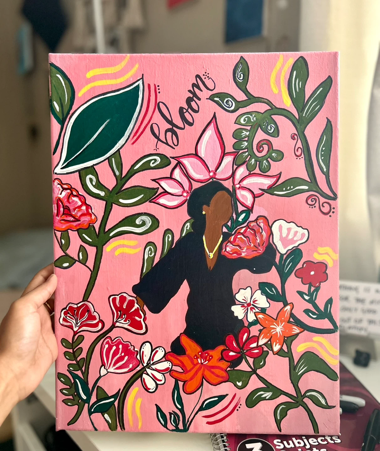 Hand-Painted "Bloom" Canvas Art