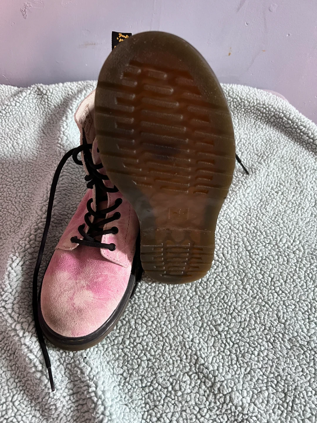 Dr. Martens Pink Tie-Dye Suede Boots - photo 3