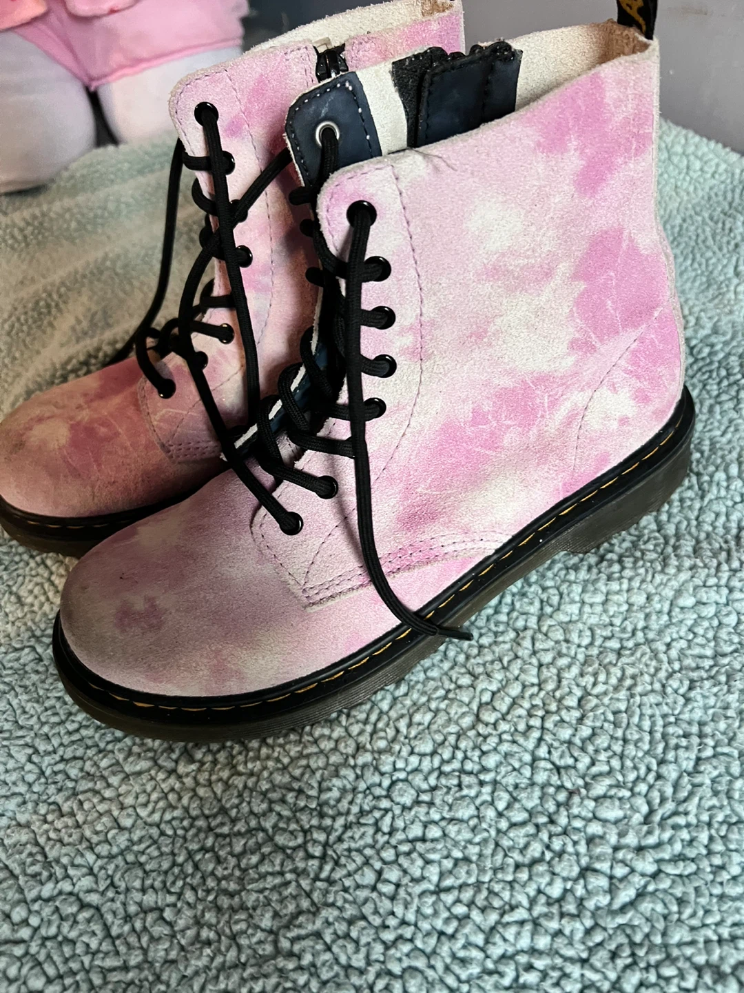Dr. Martens Pink Tie-Dye Suede Boots - photo 2