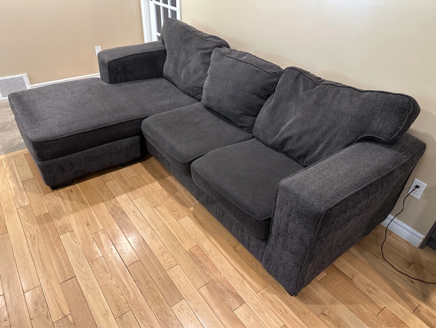 Modern Grey Sectional Sofa with Reversible Chaise (CAN DELIVER) - photo 3