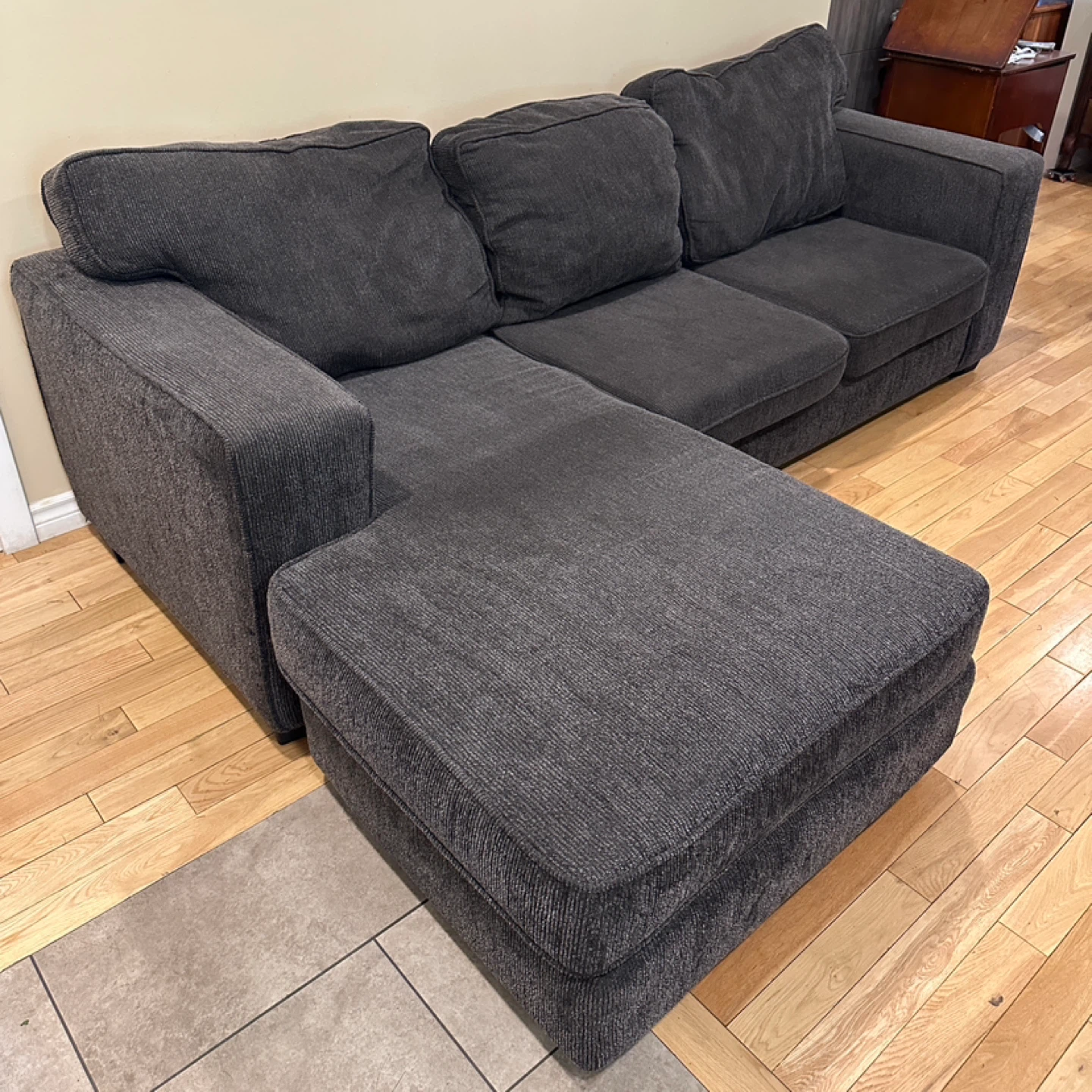 Modern Grey Sectional Sofa with Reversible Chaise (CAN DELIVER) - photo 2