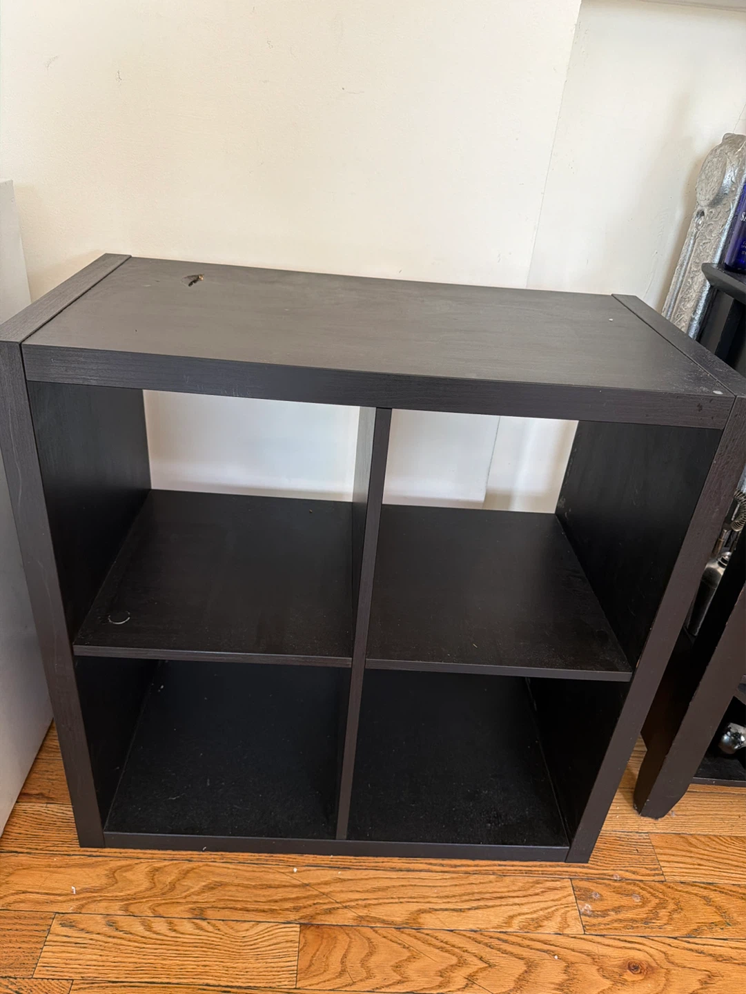 Black 4-Cube Storage Shelf