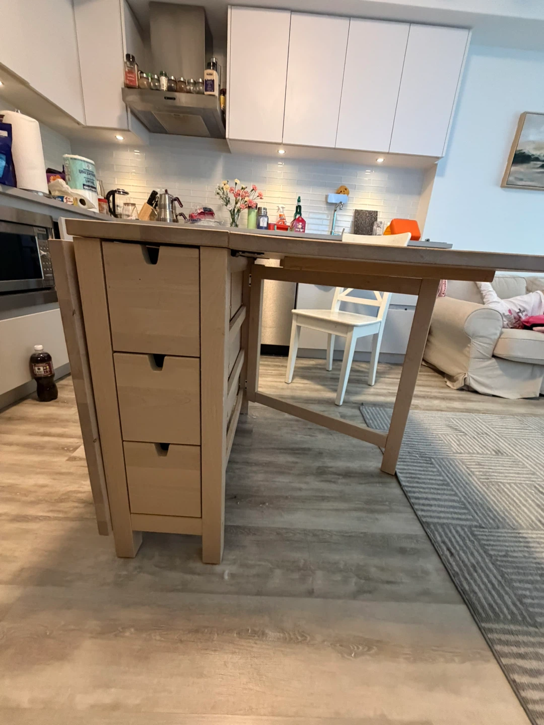 IKEA Drop-Leaf Table with Drawers