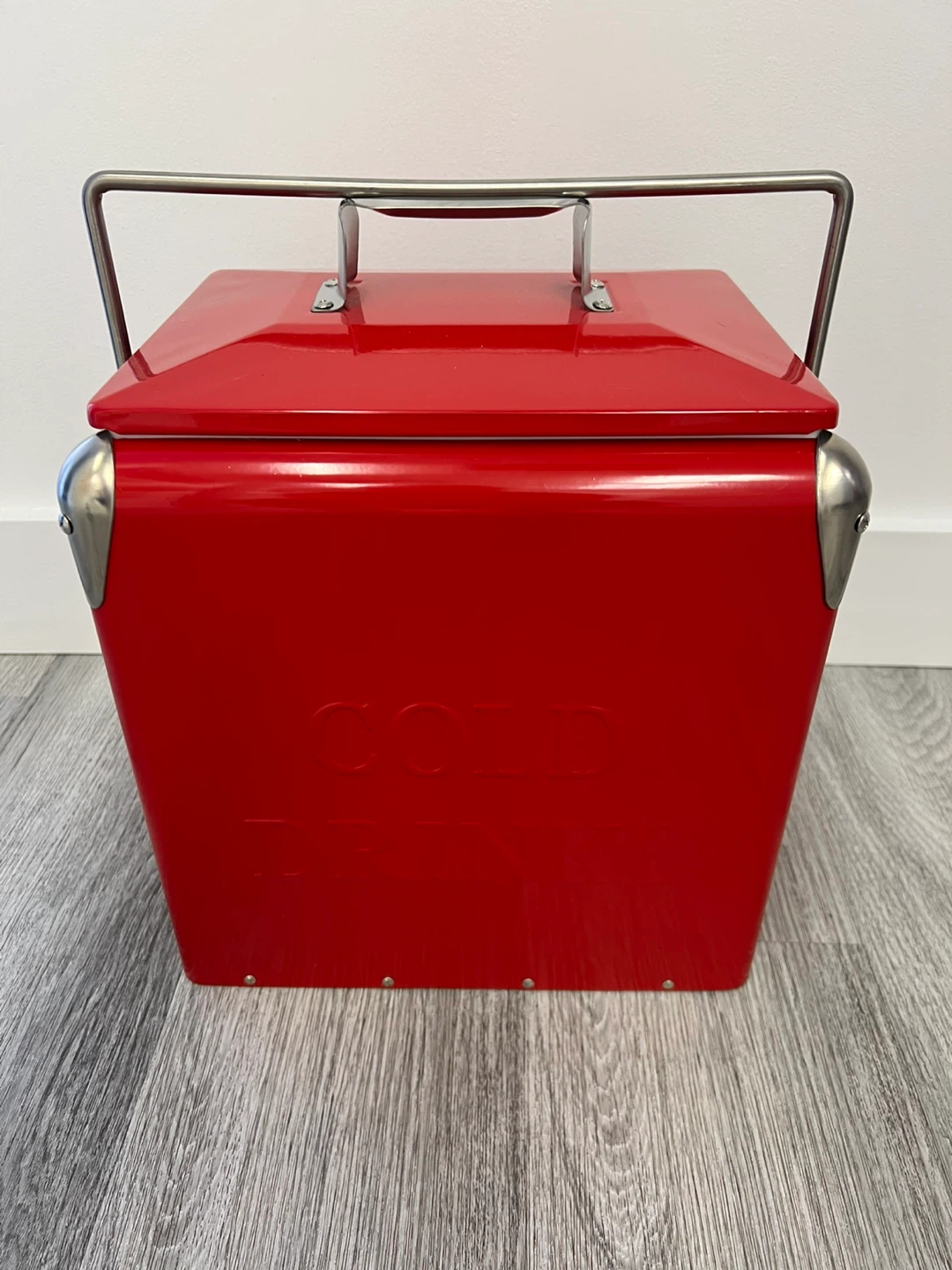 Red Metal Cooler Box - Cold Drinks - photo 2