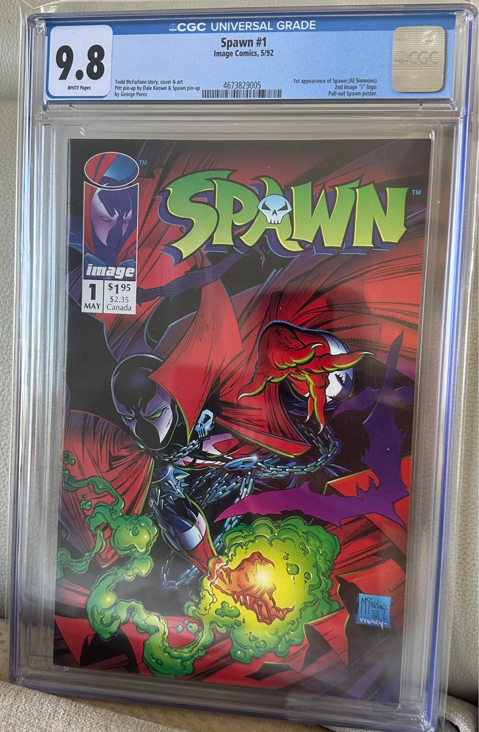 CGC Graded Spawn #1 Comic Book - Image Comics