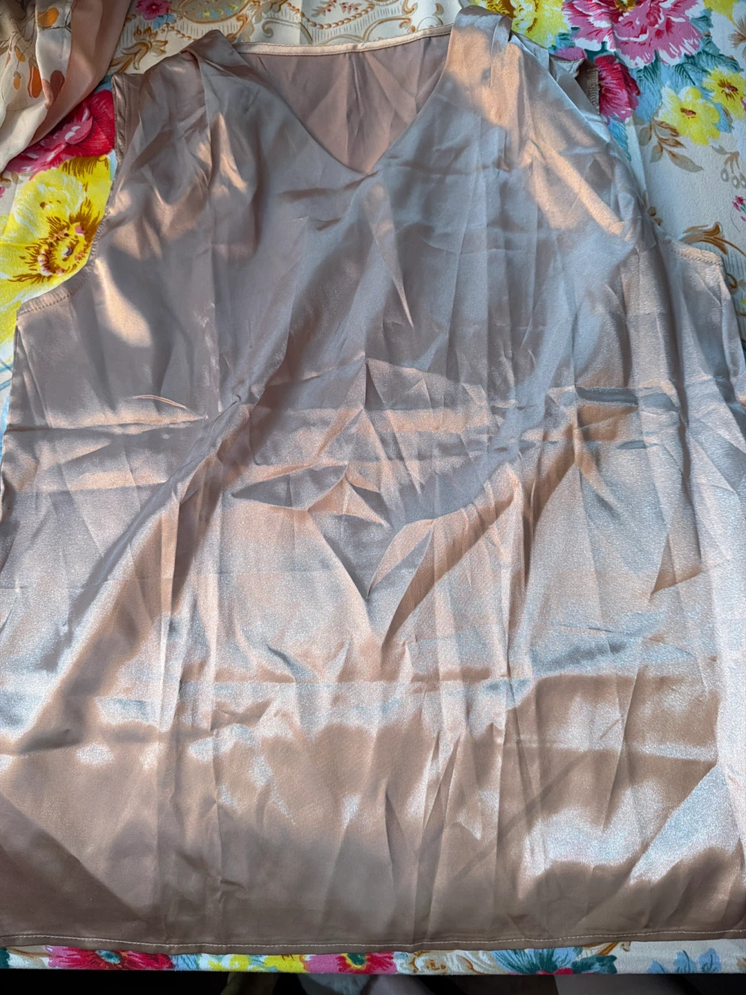 Women's Satin Tank Top - Rose Gold