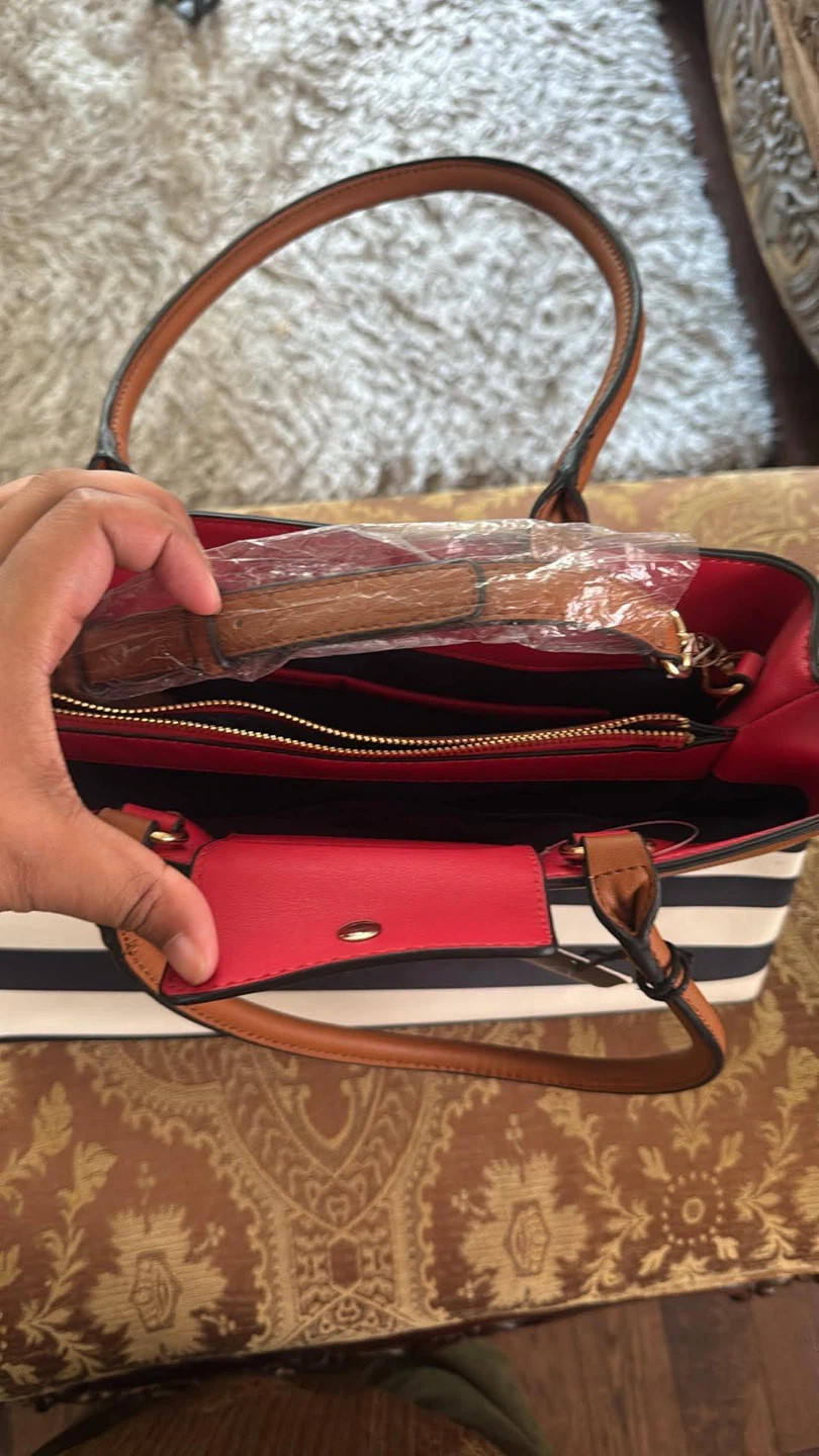 ALDO Striped Tote Bag with Crossbody Strap - photo 5